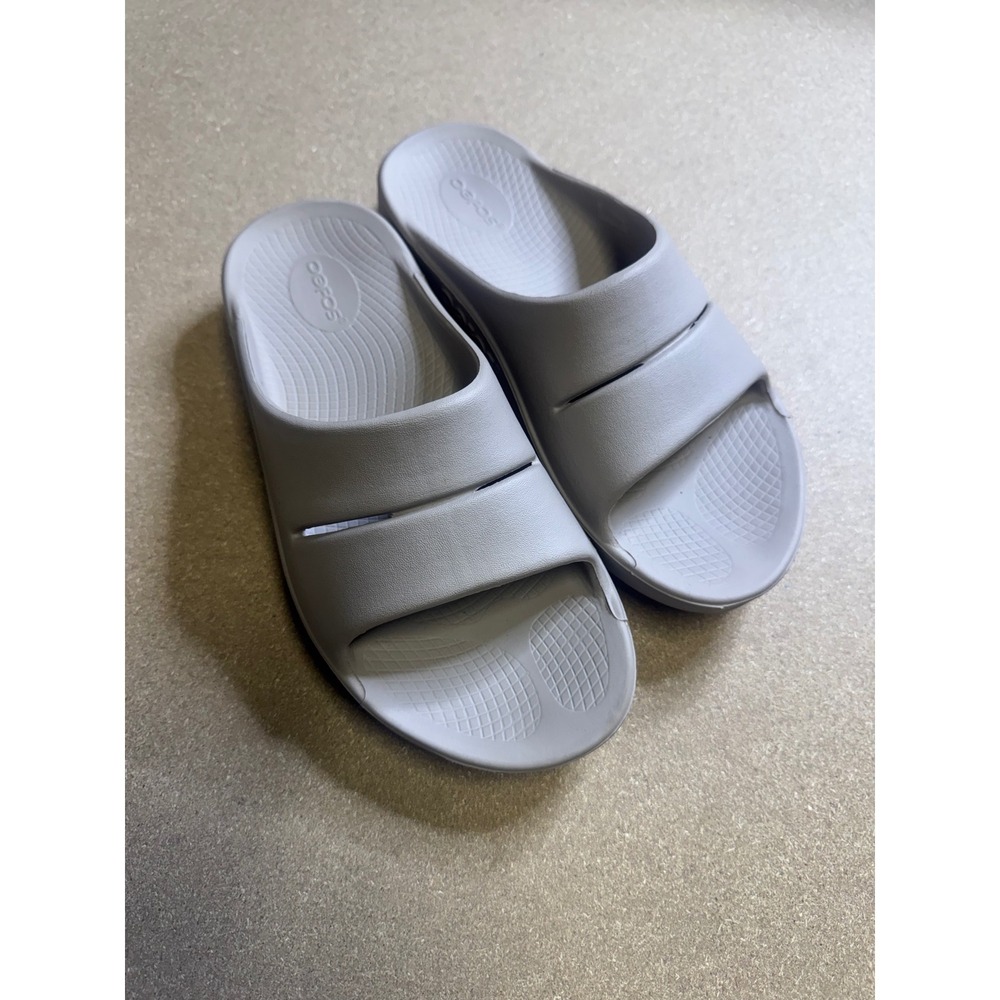 Oofos OOahh Recovery Slides Slate Gray Women 10 Men 8 Comfort‎ Sandals 1100 - Picture 4 of 7